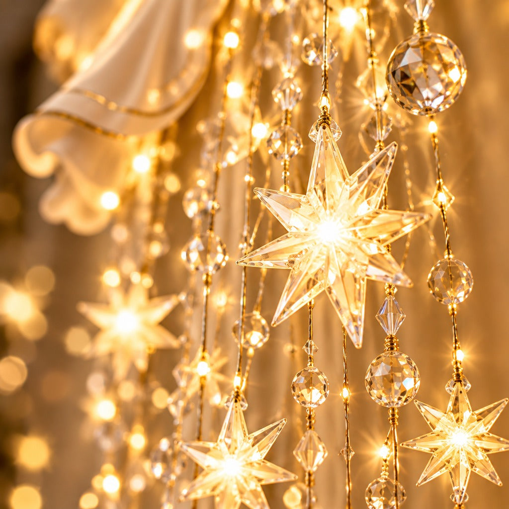 GraceLight Angel Wall Light - Crystal bead detail